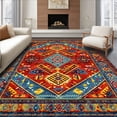thumbnail image 1 of ODIKA 6'x9' Machine Washable Non-Slip Area Rug, Rustic Earthy Braided Accent High Traffic Rug, Red, 20570, 1 of 7