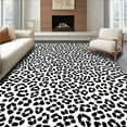 thumbnail image 1 of ODIKA 6' Machine Washable Non-Slip Area Rug, Rustic Elegance Featuring Distinctive Interlocking Black and Spots High Traffic Rug, Black, 298565, 1 of 5