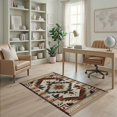 thumbnail image 1 of ODIKA 4'x6' Rustic Southwestern Washable Area Rug for Dorm Room, Small Living Stain Resistant Low Profile, Easy Care, 1 of 7