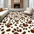 thumbnail image 1 of ODIKA 8'x10' Machine Washable Non-Slip Area Rug, Rustic Interlocking Cowhide Design High Traffic Rug, Brown, 296008, 1 of 7