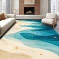 thumbnail image 1 of ODIKA 5'x7' Machine Washable Non-Slip Area Rug, Seaside Escape With Elegant Maritime Charm High Traffic Rug, Blue, 38348, 1 of 7
