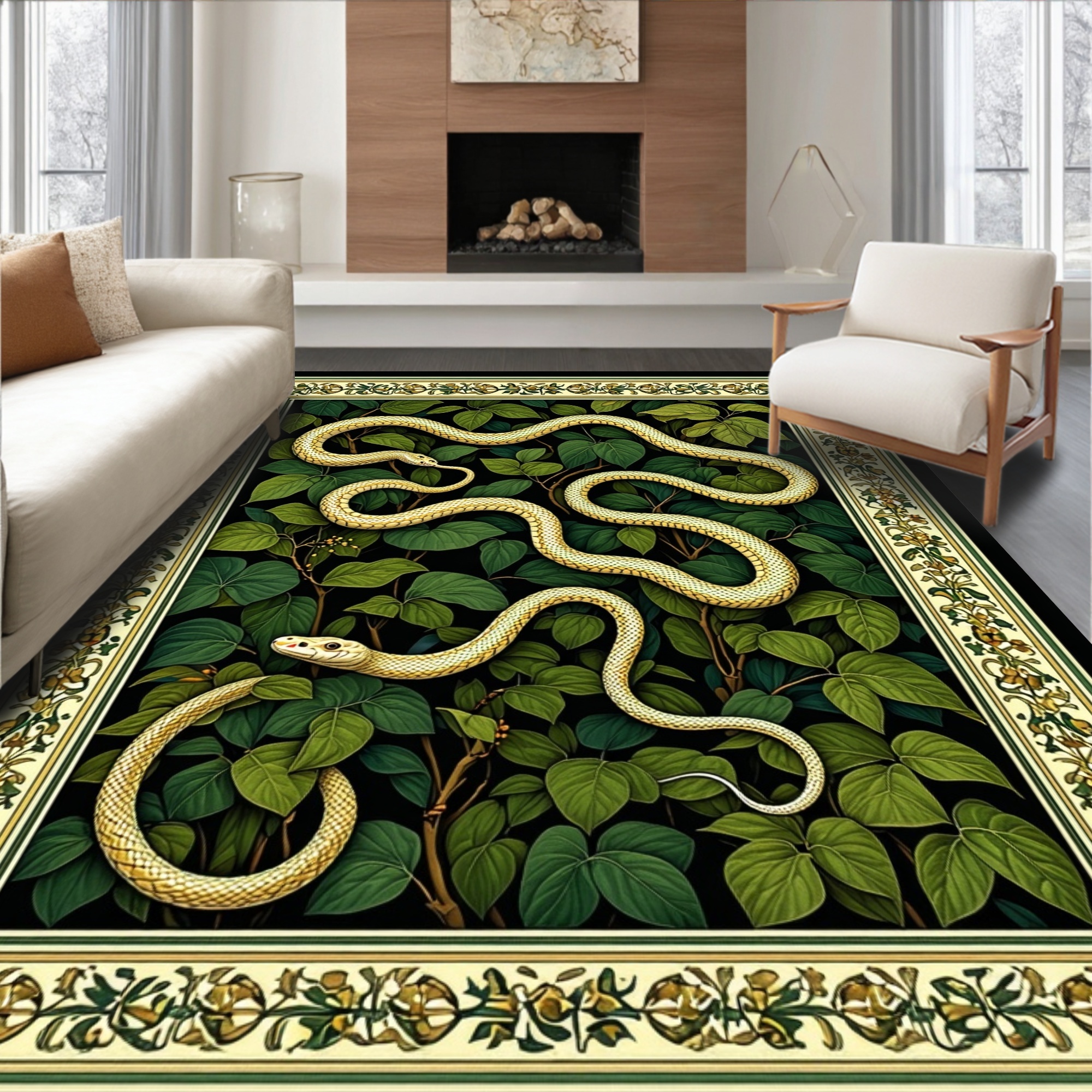 Top Secret Rug ODIKA 4'x6' Machine Washable Non-Slip Area Rug, Secret Garden Pathway ...