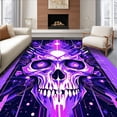 thumbnail image 1 of ODIKA 5'x7' Machine Washable Non-Slip Area Rug, Segmented Cosmic Navigation with Vibrant Lavandula and Skull Motifs High Traffic Rug, Purple, 194582, 1 of 5