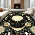 thumbnail image 1 of ODIKA 2'x3' Machine Washable Non-Slip Area Rug, Sophisticated Circular Design with Intricate Motifs High Traffic Rug, Black, 254885, 1 of 7