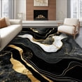 thumbnail image 1 of ODIKA 8'x10' Machine Washable Non-Slip Area Rug, Sophisticated Faded Color Palette High Traffic Rug, Black, 20298, 1 of 7