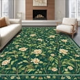 thumbnail image 1 of ODIKA 5'x7' Machine Washable Non-Slip Area Rug, Sophisticated Floral Geometric High Traffic Rug, Green, 17520, 1 of 7