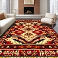 thumbnail image 1 of ODIKA 4'x6' Machine Washable Non-Slip Area Rug, Southwest Geometric High Traffic Rug, Red, 150667, 1 of 7