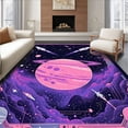 thumbnail image 1 of ODIKA 6'x9' Machine Washable Non-Slip Area Rug, Space Odyssey Pink Cosmic Journey High Traffic Rug, Purple, 80904, 1 of 7