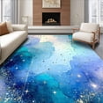 thumbnail image 1 of Flatwoven High Traffic Area Rug, Sparkle Circle Glittering Play, Non Slip, Stain Resistant, Washable Area Rugs for Living Room, Bedroom(Blue, 8X10), 1 of 8