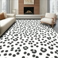 thumbnail image 1 of ODIKA 2'x3' Machine Washable Non-Slip Area Rug, Speckled Faux Hide Dotted Design High Traffic Rug, Black, 299193, 1 of 7