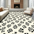 thumbnail image 1 of ODIKA 8'x10' Machine Washable Non-Slip Area Rug, Spotted Faux Asymmetrical Markings Design High Traffic Rug, Black, 317807, 1 of 7