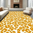 thumbnail image 1 of ODIKA 8'x10' Machine Washable Non-Slip Area Rug, Spotted Feline Motif Saffron & Cream High Traffic Rug, Orange, 321426, 1 of 7