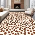 thumbnail image 1 of ODIKA 4'x6' Machine Washable Non-Slip Area Rug, Spotted Hide Abstract Animal Print High Traffic Rug, Brown, 311675, 1 of 7