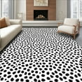 thumbnail image 1 of ODIKA 4'x6' Machine Washable Non-Slip Area Rug, Spotted Interlocking Faux Skin Print Accent High Traffic Rug, Black, 298542, 1 of 7