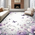 thumbnail image 1 of ODIKA 8'x10' Machine Washable Non-Slip Area Rug, Springtime Gray High Traffic Rug, Purple, 113172, 1 of 7