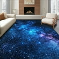 thumbnail image 1 of ODIKA 8'x10' Machine Washable Non-Slip Area Rug, Starry Sky Glitter High Traffic Rug, Blue, 1499, 1 of 7