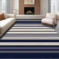 thumbnail image 1 of Flatwoven High Traffic Area Rug, Stylish Geometric Blue Accents, Non Slip, Stain Resistant, Washable Area Rugs for Living Room, Bedroom(Blue, 4X6), 1 of 8