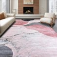 thumbnail image 1 of Flatwoven High Traffic Area Rug, Stylish Irregular in Tones, Non Slip, Stain Resistant, Washable Area Rugs for Living Room, Bedroom(Pink, 2X3), 1 of 8