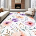 thumbnail image 1 of ODIKA 4'x6' Machine Washable Non-Slip Area Rug, Stylish Locker Organizer & Back To School High Traffic Rug, White, 92244, 1 of 5