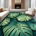 thumbnail image 1 of Flatwoven High Traffic Area Rug, Stylish Nature Centric Home Element, Non Slip, Stain Resistant, Washable Area Rugs for Living Room, Bedroom(Green, 3X5), 1 of 8