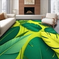 thumbnail image 1 of ODIKA 2'x3' Machine Washable Non-Slip Area Rug, Stylish Tropical Leaf with Bold Yellow and Green Accents High Traffic Rug, Green, 125941, 1 of 7