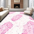 thumbnail image 1 of Flatwoven High Traffic Area Rug, Subtle Abstract Brushstroke Area, Non Slip, Stain Resistant, Washable Area Rugs for Living Room, Bedroom(Pink, 5X7), 1 of 8