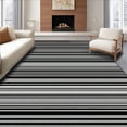 thumbnail image 1 of ODIKA 5'x7' Machine Washable Non-Slip Area Rug, Subtle Striped Floor Covering Minimalist Aesthetic High Traffic Rug, Gray, 136142, 1 of 7