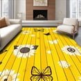 thumbnail image 1 of ODIKA 2'x3' Machine Washable Non-Slip Area Rug, Sunny Floral Rustic Appeal High Traffic Rug, Yellow, 28945, 1 of 7