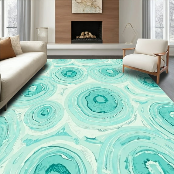 Flatwoven High Traffic Area Rug, Swirling Dappled Light Watercolor ...