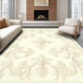 thumbnail image 1 of ODIKA 8'x10' Machine Washable Non-Slip Area Rug, Timeless Baroque Inspired Curvilinear Motif With Scrollwork High Traffic Rug, Beige, 261850, 1 of 7