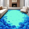 thumbnail image 1 of ODIKA 3'x5' Machine Washable Non-Slip Area Rug, Tranquil Marine Palette Inspiration High Traffic Rug, Blue, 30603, 1 of 7