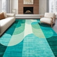 thumbnail image 1 of ODIKA 6'x9' Machine Washable Non-Slip Area Rug, Tranquil Oasis Geometric for Decks High Traffic Rug, Blue, 61792, 1 of 7