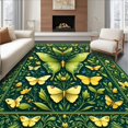 thumbnail image 1 of Flatwoven High Traffic Area Rug, Trendy Dark Green Aesthetic, Non Slip, Stain Resistant, Washable Area Rugs for Living Room, Bedroom(Green, 5X7), 1 of 8