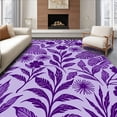thumbnail image 1 of ODIKA 6' Machine Washable Non-Slip Area Rug, Tropical Artistic With Botanical Wonderland Theme High Traffic Rug, Purple, 299816, 1 of 7