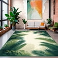 thumbnail image 1 of ODIKA 8'x10' Machine Washable Non-Slip Area Rug, Tropical Palm Leaf Patterned Featuring Layered Fronds High Traffic Rug, Green, 199627, 1 of 7