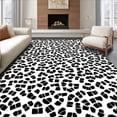 thumbnail image 1 of ODIKA 3'x5' Machine Washable Non-Slip Area Rug, Tuxedo Speckle Spotted Motif High Traffic Rug, Black, 299202, 1 of 7