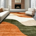 thumbnail image 1 of Flatwoven High Traffic Area Rug, Unique Artistic with Abstract and Cool Vibe, Non Slip, Stain Resistant, Washable Area Rugs for Living Room, Bedroom(Brown, 4X6), 1 of 8