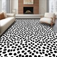 thumbnail image 1 of ODIKA 3'x5' Machine Washable Non-Slip Area Rug, Unique Black Spotted High Traffic Rug, Black, 298541, 1 of 7