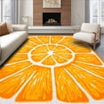thumbnail image 1 of ODIKA 3'x5' Machine Washable Non-Slip Area Rug, Unique Fruit Slice Non Slip Absorbent Door High Traffic Rug, Orange, 87320, 1 of 7