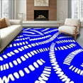 thumbnail image 1 of ODIKA 6'x6' Machine Washable Non-Slip Area Rug, Untamed Wilderness Stripe High Traffic Rug, Blue, 296537, 1 of 5