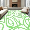 thumbnail image 1 of ODIKA 2'x3' Machine Washable Non-Slip Area Rug, Verdant Aura Swirl Abstract High Traffic Rug, Green, 393653, 1 of 7