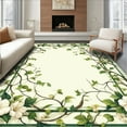thumbnail image 1 of ODIKA 5'x7' Machine Washable Non-Slip Area Rug, Verdant Meadow Floral Vine Design High Traffic Rug, Green, 267307, 1 of 7