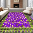 thumbnail image 1 of ODIKA 3'x5' Machine Washable Non-Slip Area Rug, Vibrant Carnival Color Splash High Traffic Rug, Purple, 23465, 1 of 7