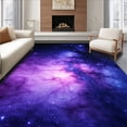thumbnail image 1 of ODIKA 6'x9' Machine Washable Non-Slip Area Rug, Vibrant Celestial Swirl Artwork High Traffic Rug, Purple, 19008, 1 of 5