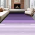 thumbnail image 1 of Flatwoven High Traffic Area Rug, Vibrant Dual Tone Linear Design, Non Slip, Stain Resistant, Washable Area Rugs for Living Room, Bedroom(Purple, 4X6), 1 of 8