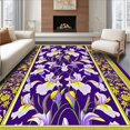 thumbnail image 1 of ODIKA 4'x6' Machine Washable Non-Slip Area Rug, Vibrant Geometric Seasonal Accents High Traffic Rug, Purple, 23445, 1 of 7