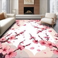thumbnail image 1 of ODIKA 3'x5' Machine Washable Non-Slip Area Rug, Vibrant Pink and Green Design High Traffic Rug, Pink, 25614, 1 of 7