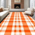 thumbnail image 1 of ODIKA 2'x3' Machine Washable Non-Slip Area Rug, Vibrant Plaid for Farmhouse Porch High Traffic Rug, Orange, 100406, 1 of 7