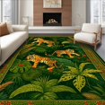 thumbnail image 1 of ODIKA 4x6 Machine Washable Non-Slip Area Rug, Tropical High Traffic Rug, Green, 1472, 1 of 7