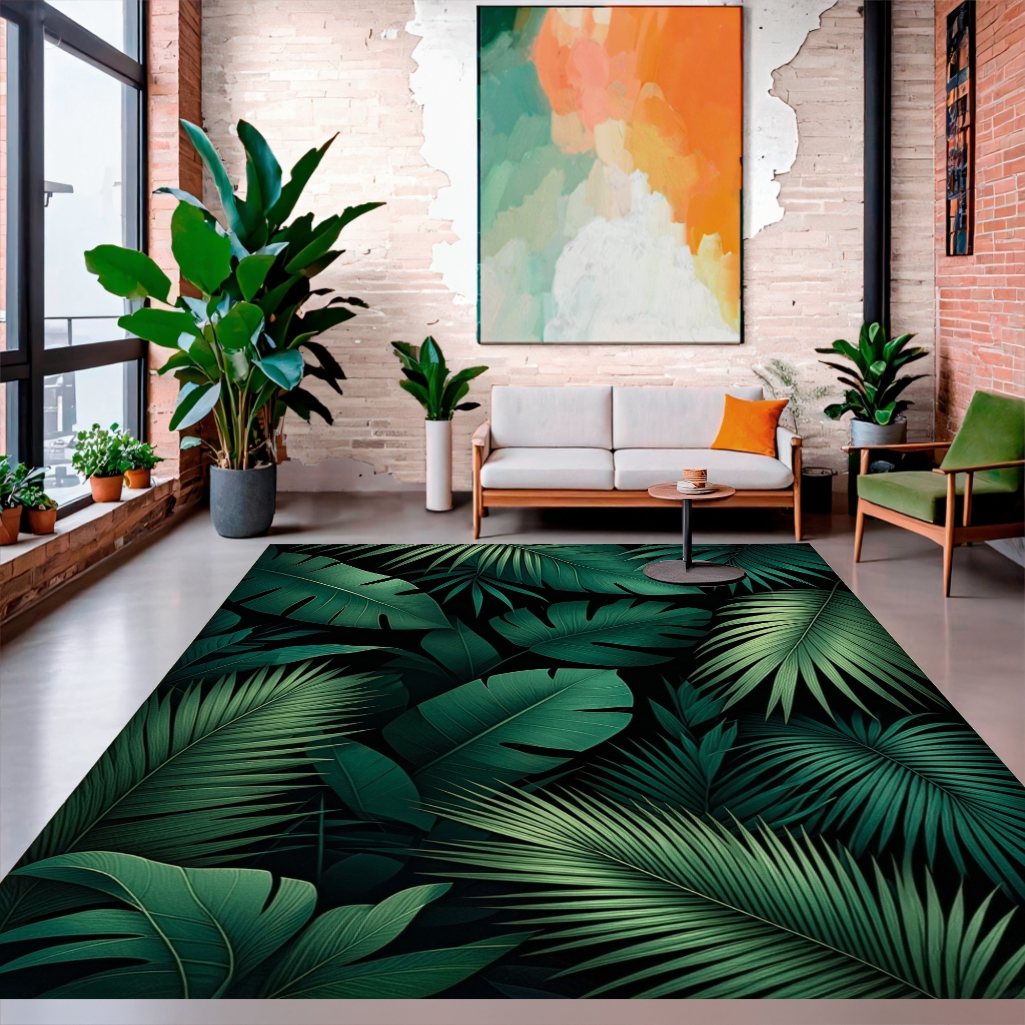 Lush Rugs Flatwoven High Traffic Area Rug, Vintage Botanical Silhouettes with ...